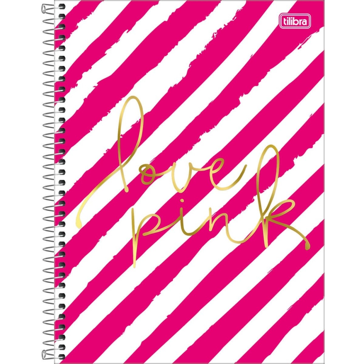 Caderno 1 Matéria Universitário Espiral Love Pink Tilibra 9745